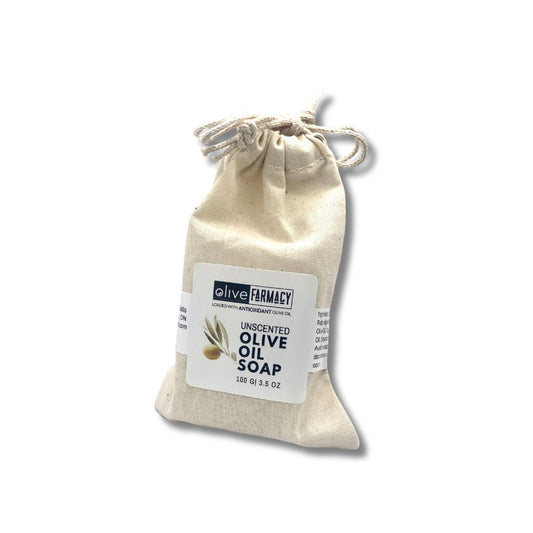 Olive Oil Soap in a Muslin Bag from Olive Farmacy